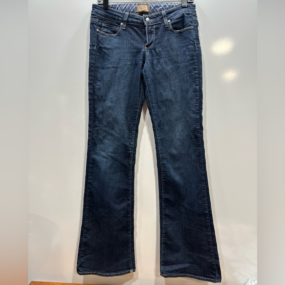 Paige Jeans Womens 28 Bell Canyon Flare High Rise Dark Wash Blue